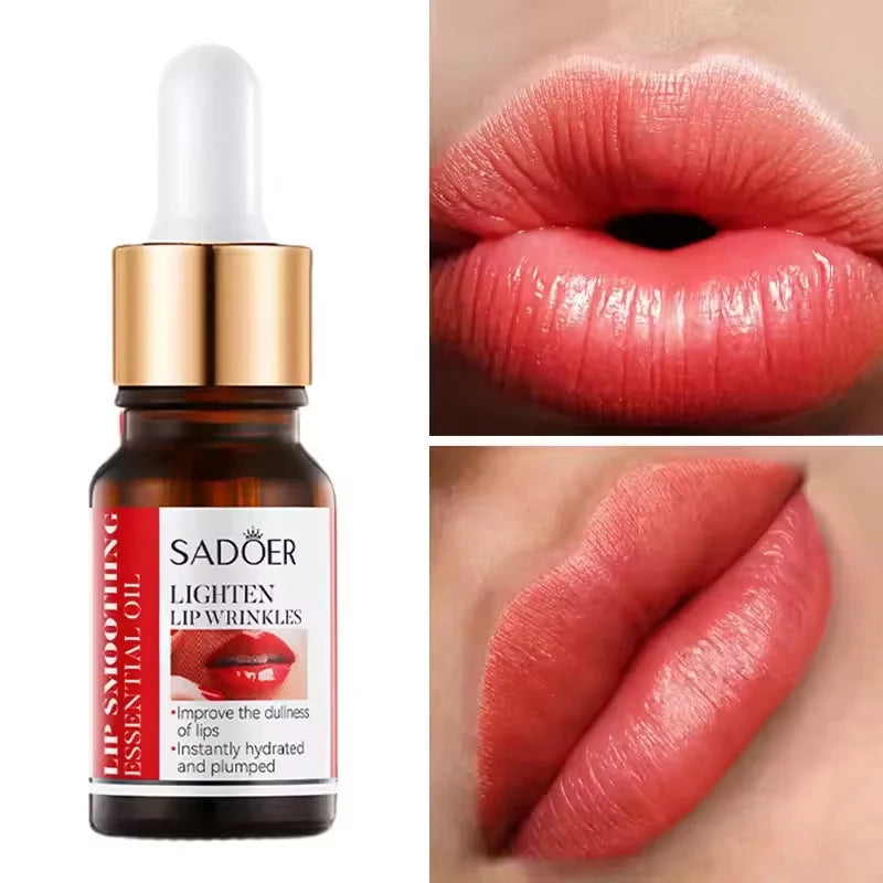 Lip Booster Plumping Serum Oil Hyaluronate Acid Moisturizing Sexy Enhancer Non-Irritating Brighten Fade Lines Plump Products Qme