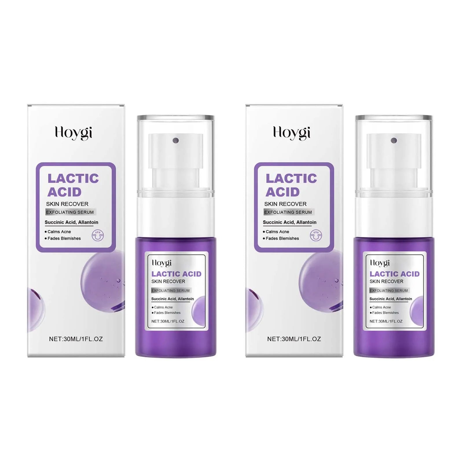 Exfoliating Serum Anti Acne Reliece Dryness Shrink Pores Remove Dead Skin Brightening Lactic Acid Serum Nourishing Face Essence Qme 2 x 30ml boxed