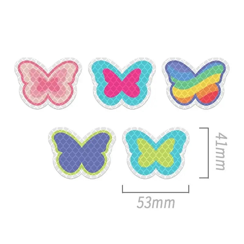Car Reflective Stickers Helmet Waterproof Decal Hearts Butterfly Qme A2