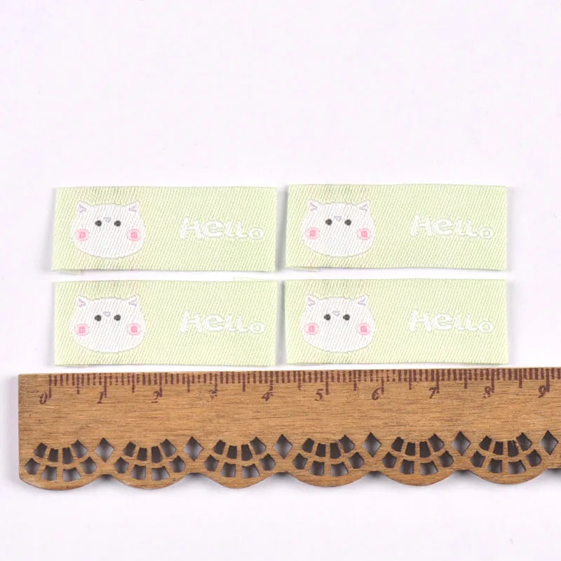 50Pcs Cute Animal "Hello" Letter Embroidery Cloth Labels For Kid DIY Garment DIY Crafts Supplies Sewing Accessories Tags c3503 Qme 4