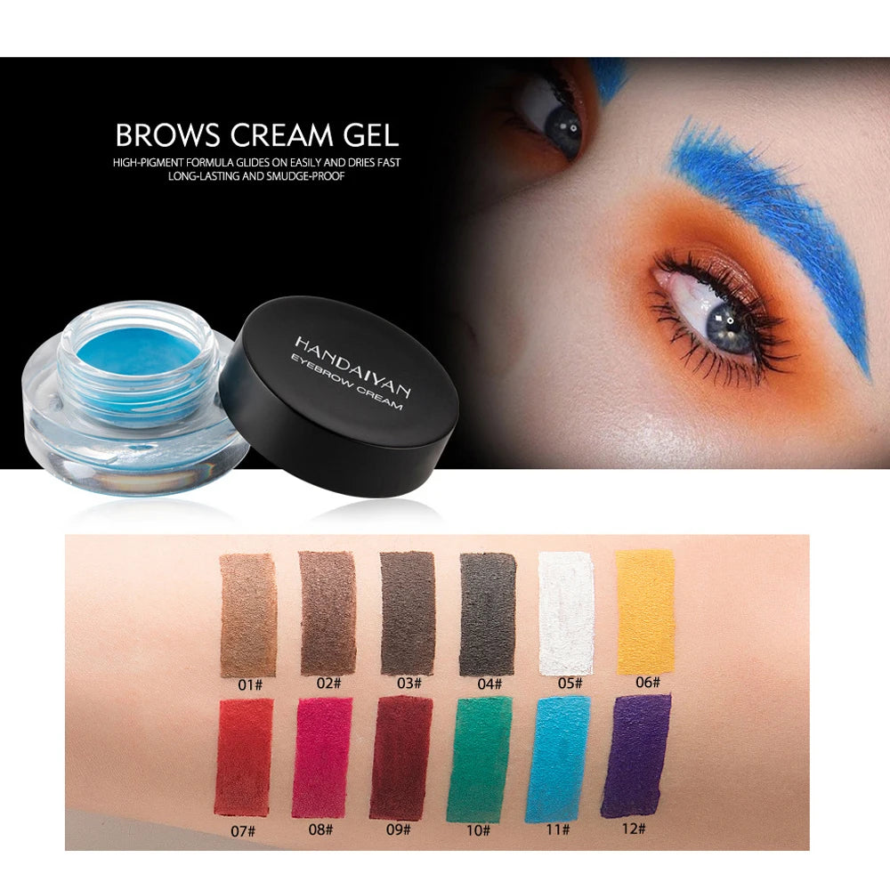 Matte Golded Eyebrow Enhancer Dye Gel Tint Set Waterproof Colour Quick Dry Dyeing Brow Tattoo Tinted Cream Brow Makeup Cosmetic Qme