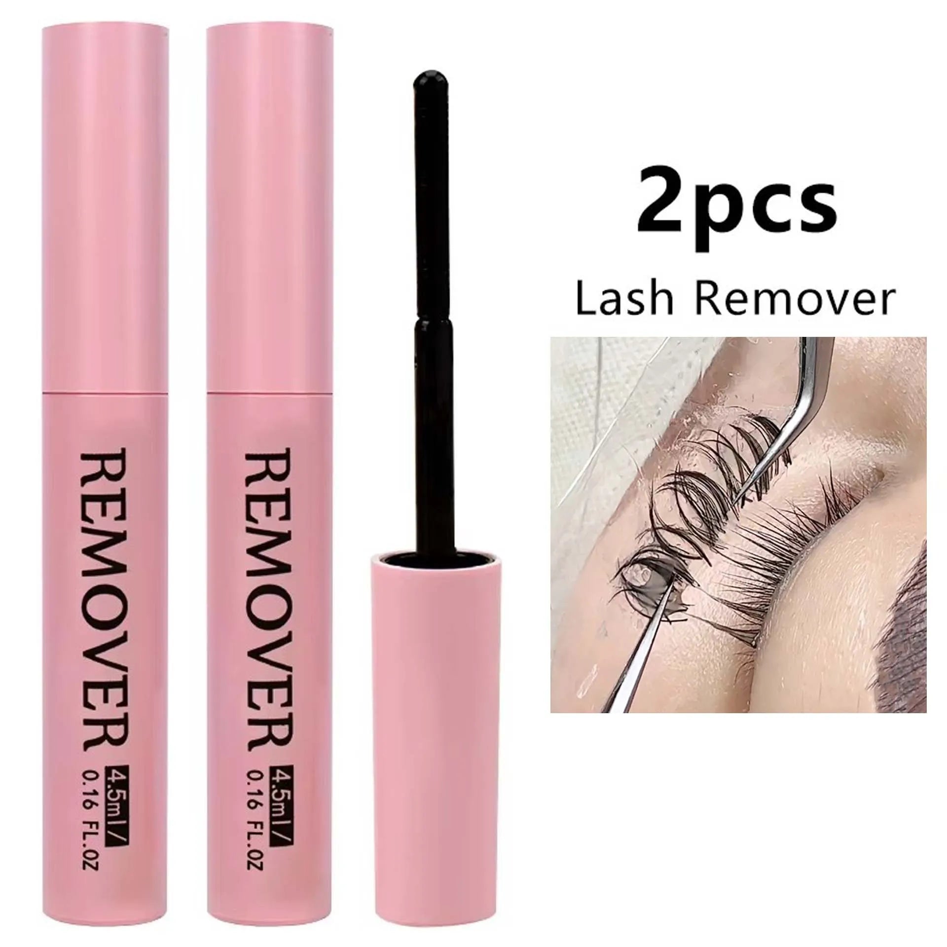Cluster Lash Glue Remover 5ML Soothing Oil Lash Glue Remover Mascara Wand Eyelash Extension Remover Self Use at Home Makeup Tool Qme 2pcs