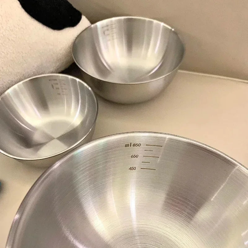 Stainless Steel Cooking Bowl Household Scale Thickened Mixing Egg Qme