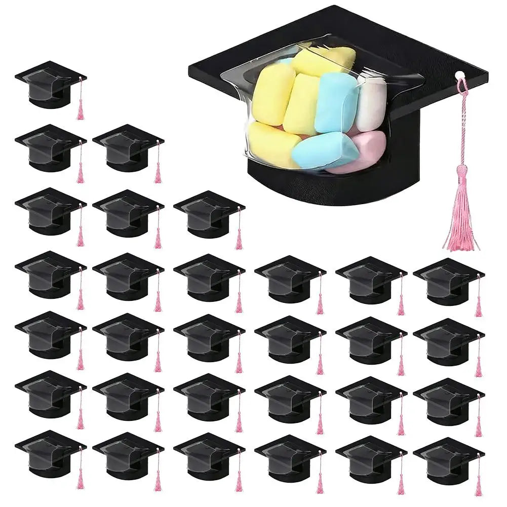 Graduation Cap Favor Boxes Candy DIY Graduate Decoration Box Ceremony Qme B 30pcs Other