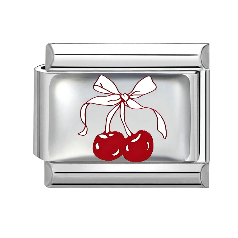 Y2K Red Series Colorful Love Heart Sun Star Italian Charm Link Fit