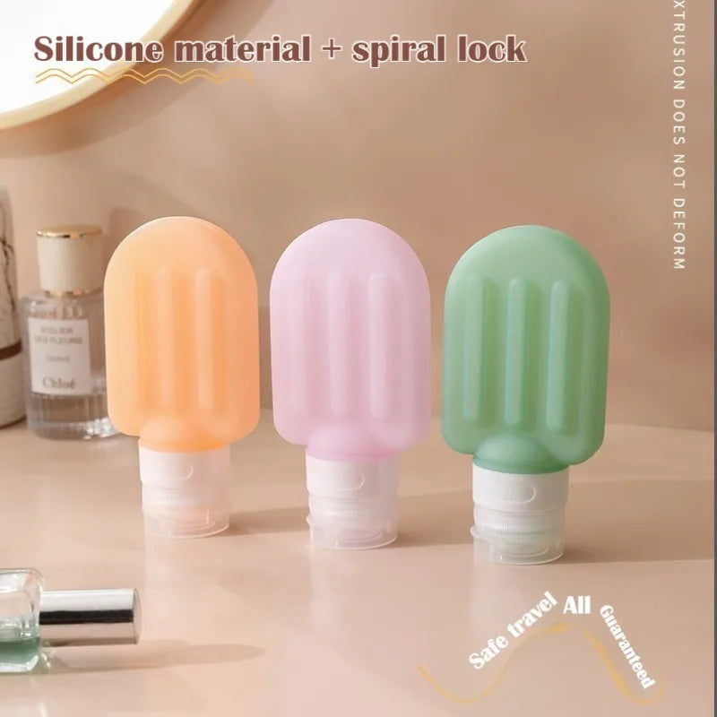 Convenient Leakproof Travel Soft Silicone Squeeze Dispensing Bottle Qme 3x90ml