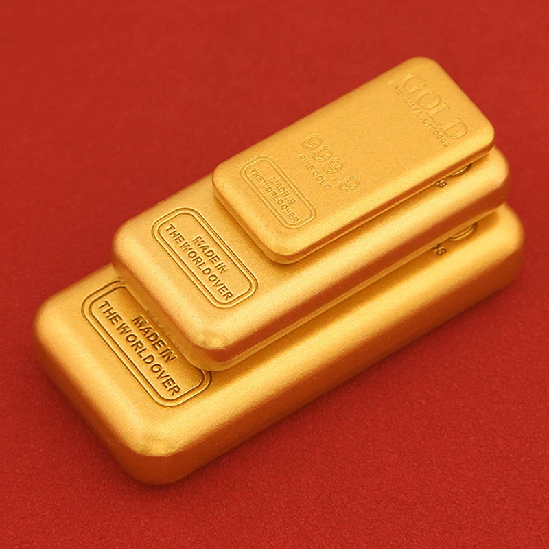 Home Decor Fake Gold Bar Simulated Golden Brick Movie Prop Novelty Qme