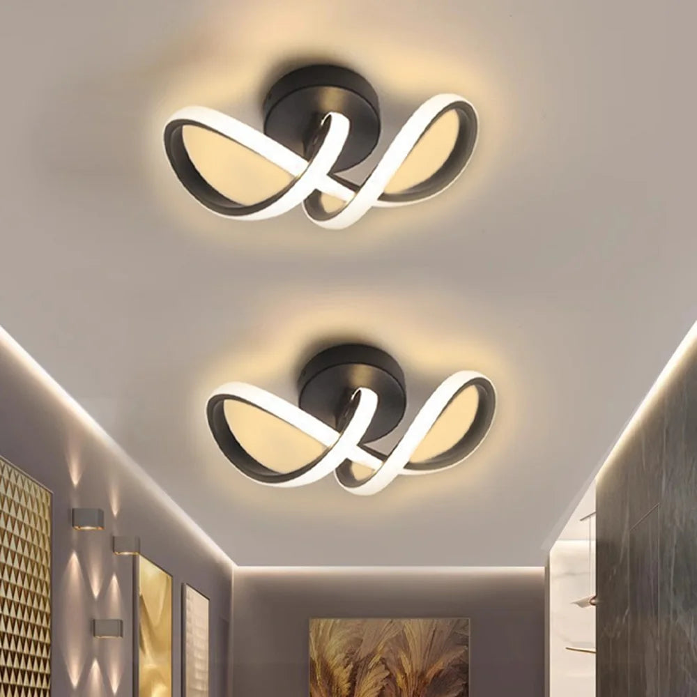 Modern LED Ceiling Light Black And White Color Forntrance Corridors Entryways Cloakrooms Balconies Indoor Decoration Lighting Qme