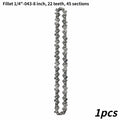 Portable Electric Chainsaw Accessory 6 Inch 1/4" Pitch 37 Drive Link Saw Chain Sturdy Replacement Part for Wood Cutting Tools Qme 1pcs 8-inch Chain