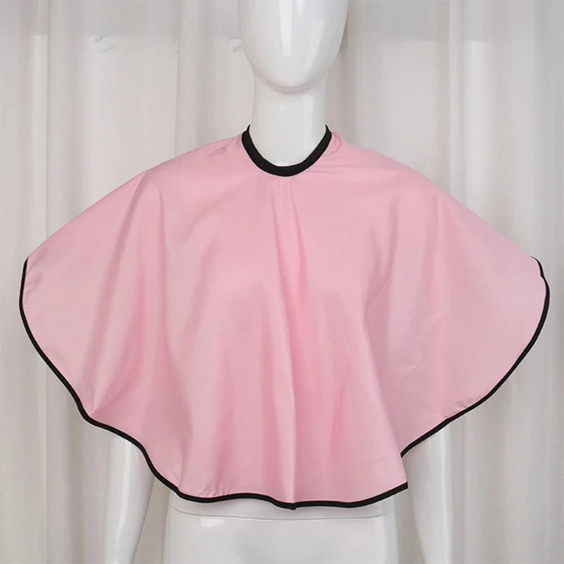 Barber Hair Cutting Cover Reusable Waterproof Dyed Shawl Styling Qme Pink