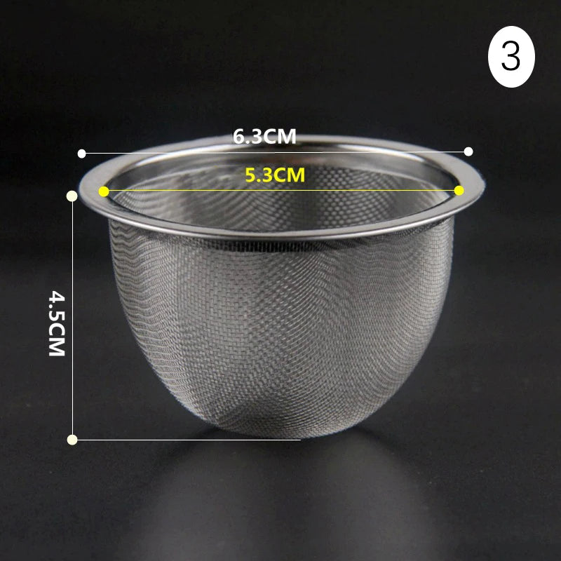 304 Stainless Steel Reusable Tea Infuser Tea Strainer Teapot Loose Tea Leaf Spice Tea Filter Kitchen Accessories Qme 3