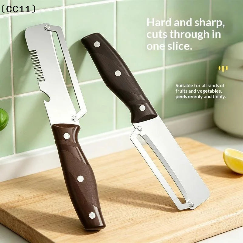Stainless Steel Multifunctional Fruit Vegetable Peeler Blade Non Slip Qme