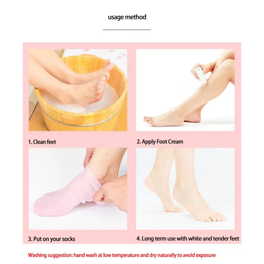 Moisturizing Socks Exfoliating Gel Heel Preventing Dryness Cracked Qme