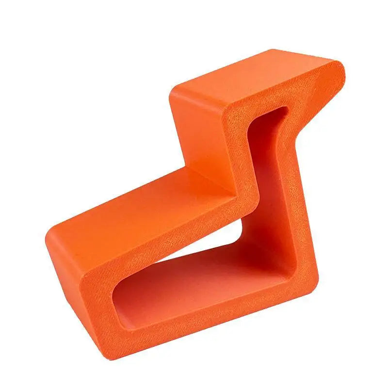 Waterproof Heavy Duty Door Stopper Non Slip Rubber Wedge Home Office Qme Orange 105x80x35mm