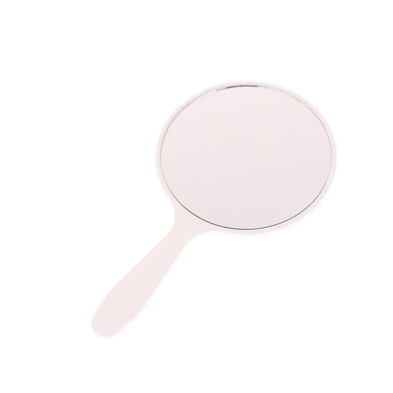 Handle Hand Mirror SPA Salon Compact Mirrors Eyelash Extension Qme White