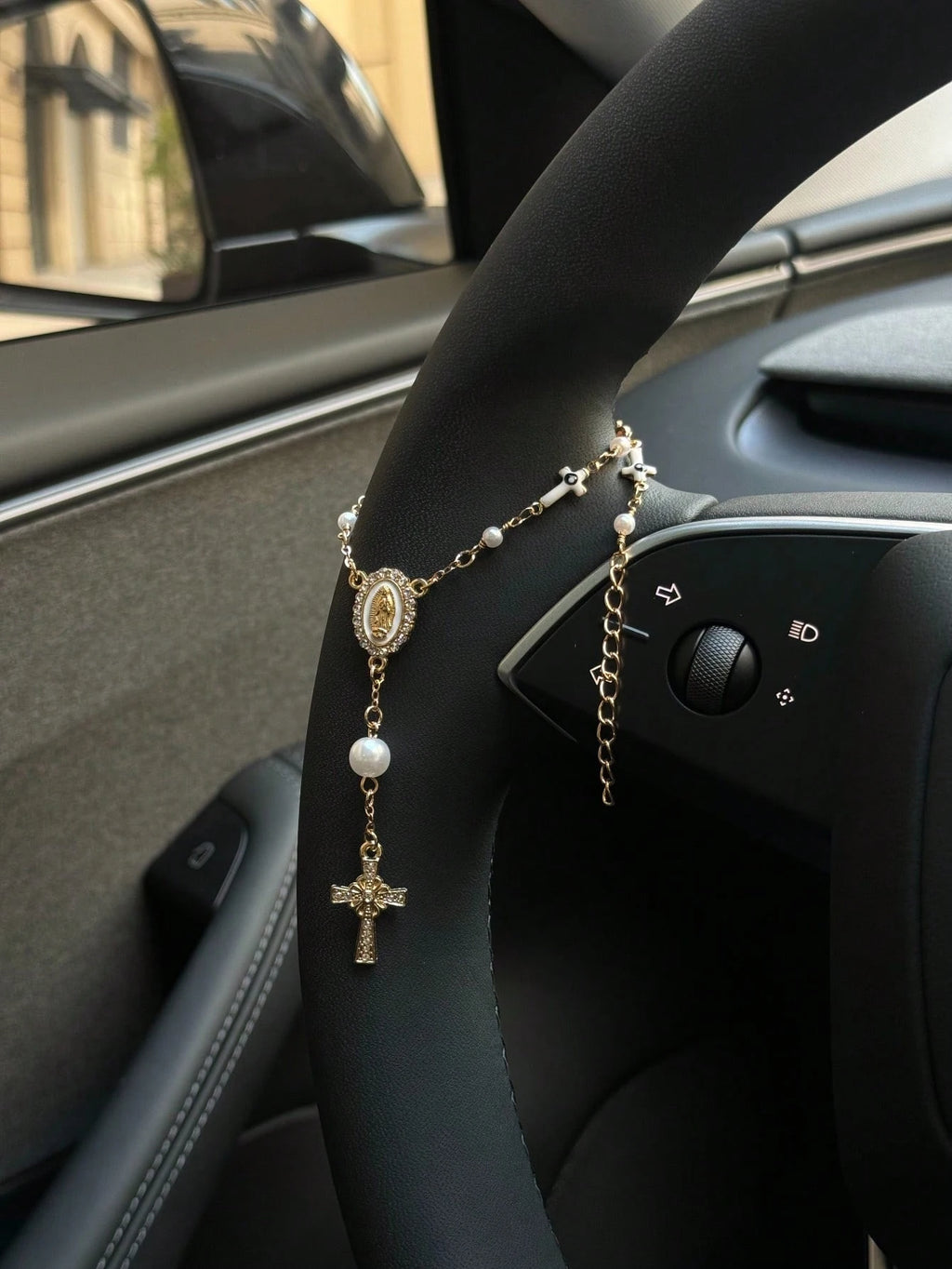 1 Steering Wheel Bead Pendant Car Accessories Unique Fashionable Qme
