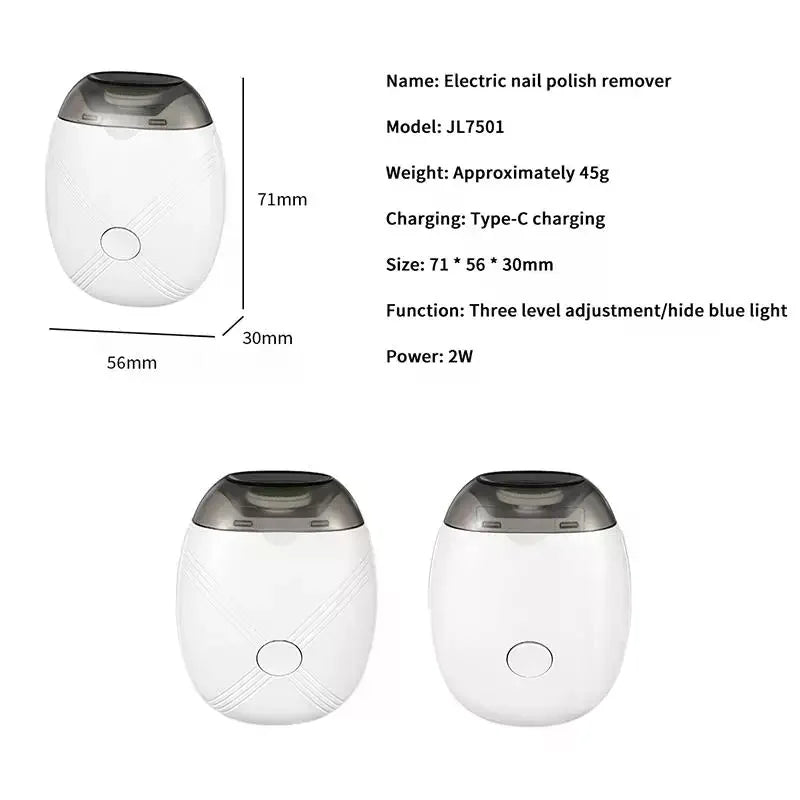Electric Nail Filer Machine Rechargeable Clipper Cute Manicure Qme