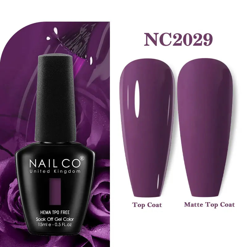 NAILCO Green Series Dark Gel Nail Polish Lasting Hybrid Base Matte