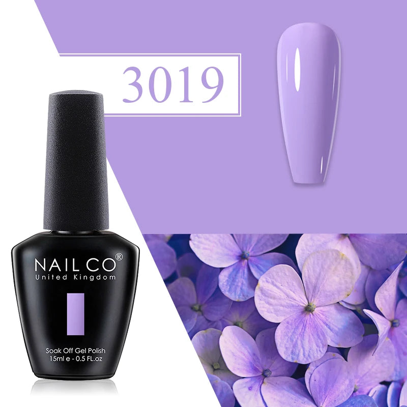 NAILCO Red Gel Nail Polish Wine Purple Semi Permanent Soak Off UV