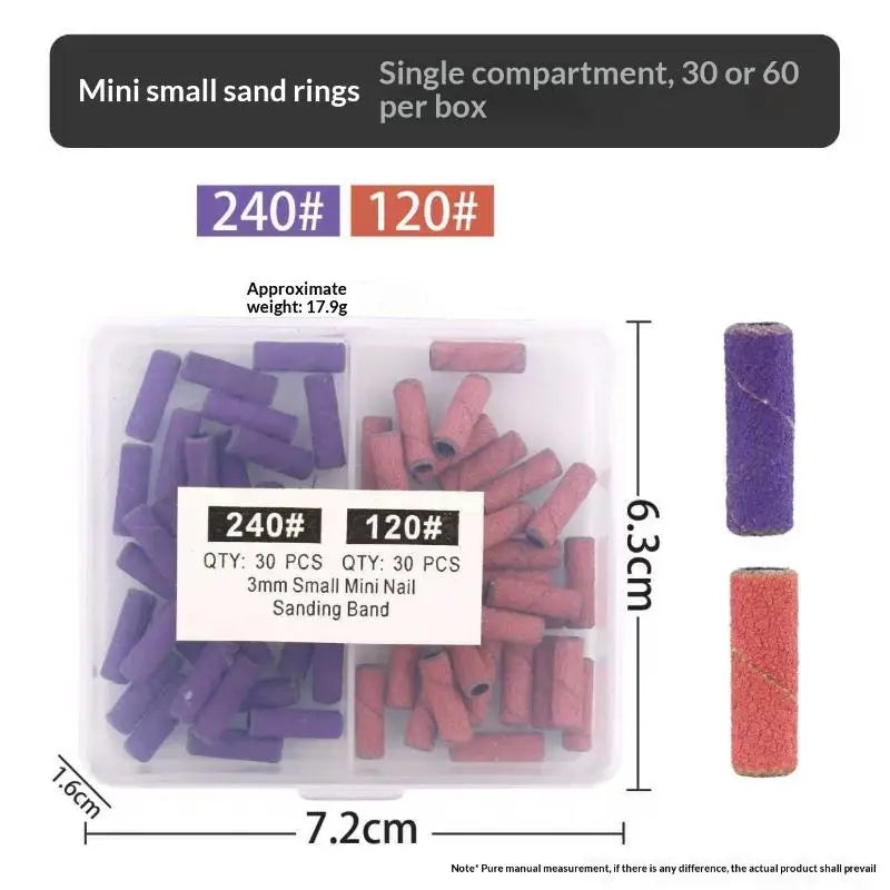 Durable Mini Nail Sanding Bands Electric Drill Professional Care Tools Qme 2