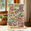 TIANZI 4/8 Pcs Scenes Cartoon Landscape Sticker DIY Cabin Scene Stacking and Pasting Hand Account Decompression Stationery Qme D-8 Pcs
