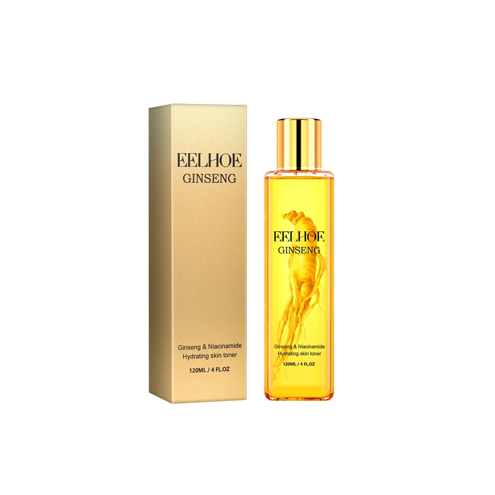 120ml Ginseng Facial Toner Shrink Pore Moisturizing Oil Control Nicotinamide Smoothing Whitening Facial Skin Care Toner Water Qme 120ml Boxed