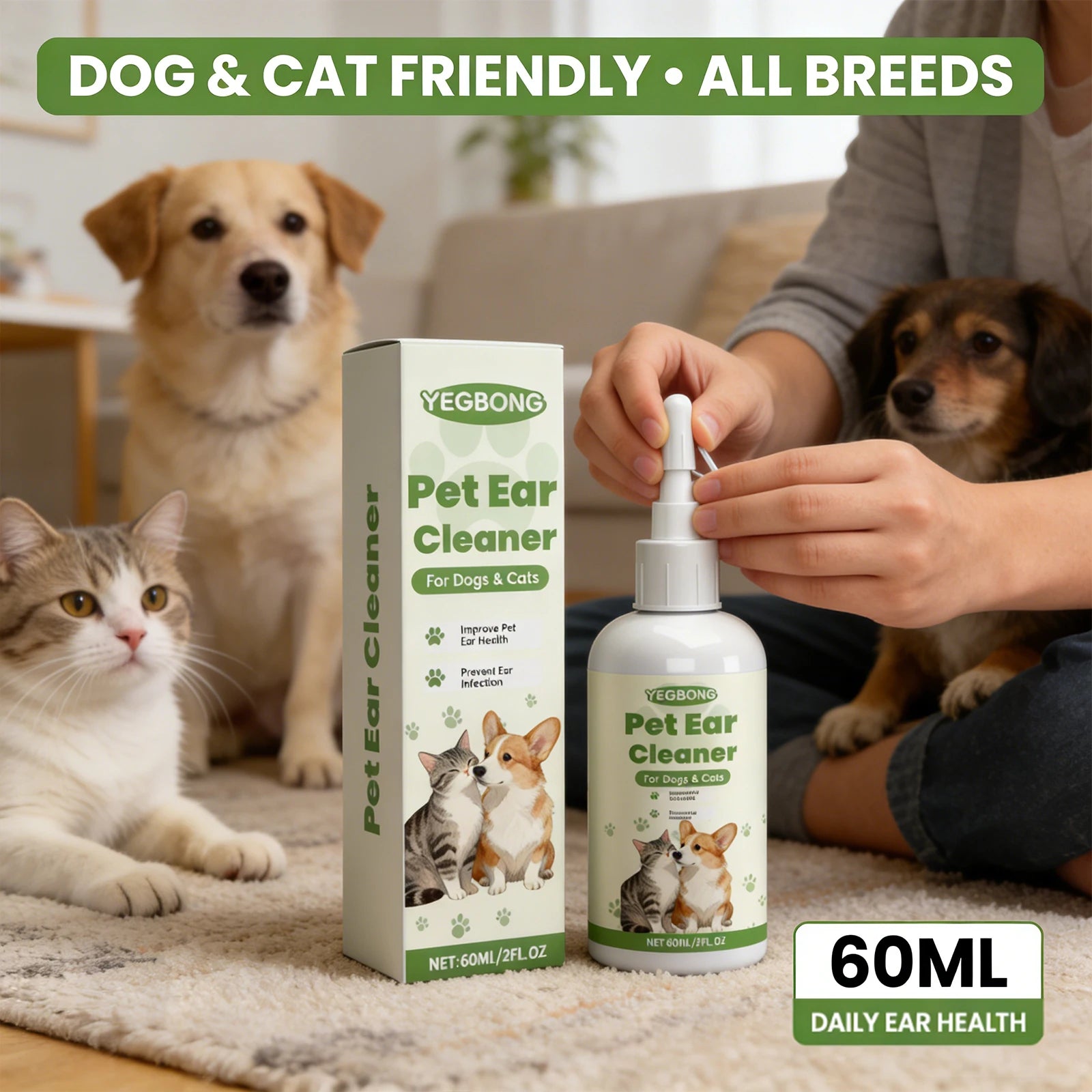 Pet Care Ear Drops Gently Cleaning Earwax Eliminating Odors Reducing Mite Infection Relieve Itching and Discomfort Pet Ear Fluid Qme Default Title