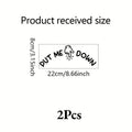 Funny Toilet Sticker PUT ME DOWN Hand Gesture Vinyl Removable Decal Qme 2Pcs
