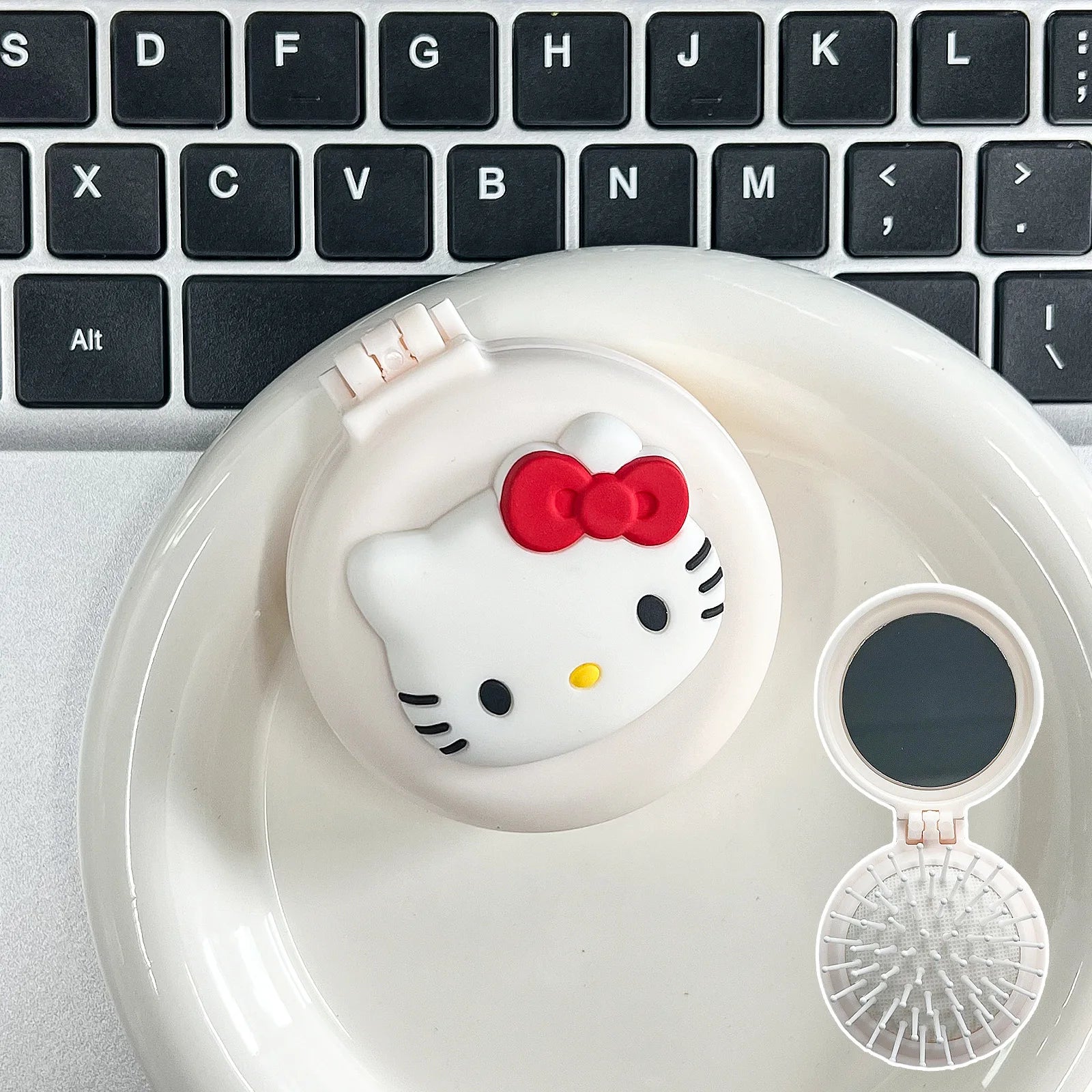 Hello Kitty Cute Cartoon Air-cushion Comb Portable Folding Hair Qme 3