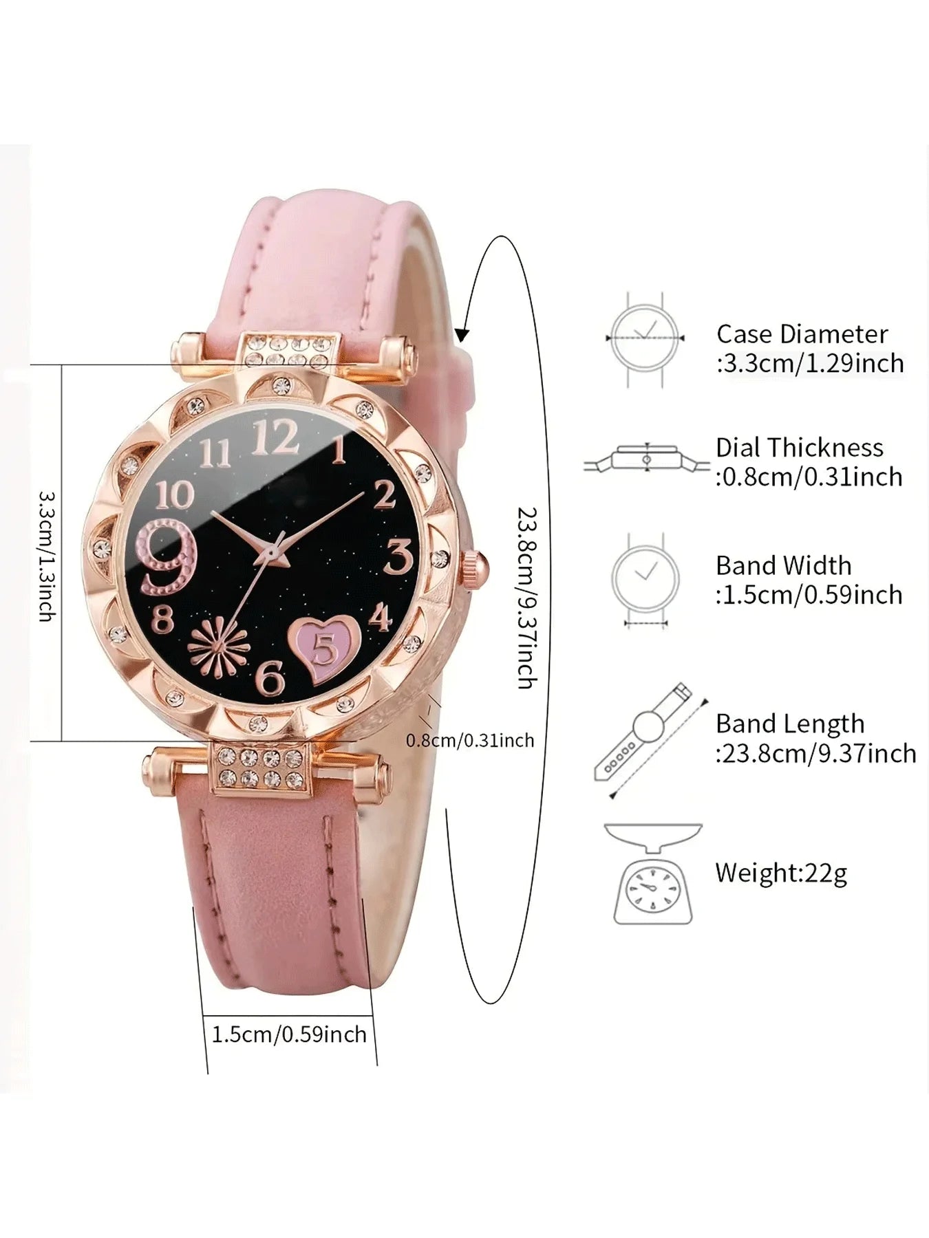 2-piece Women's Watch Fashion Watch Women's Versatile High end Women's Watch Women's Watch Set Qme