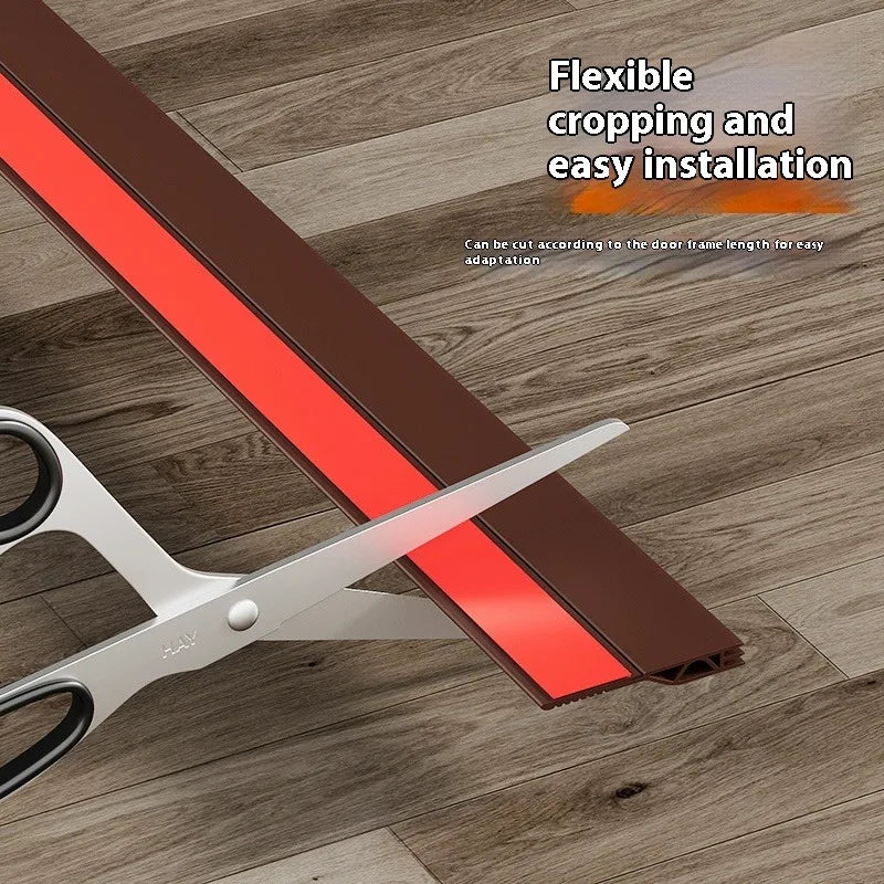 1-4Pcs 1M TPE Door Bottom Seal Strip Self-adhesive Anti-shedding Thicken 3 Layers Windproof Anti-Cold Door Gap Weather Strip Qme