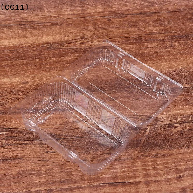 10 50 Multipurpose Clear Plastic Boxes Disposable Containers Bakery Qme