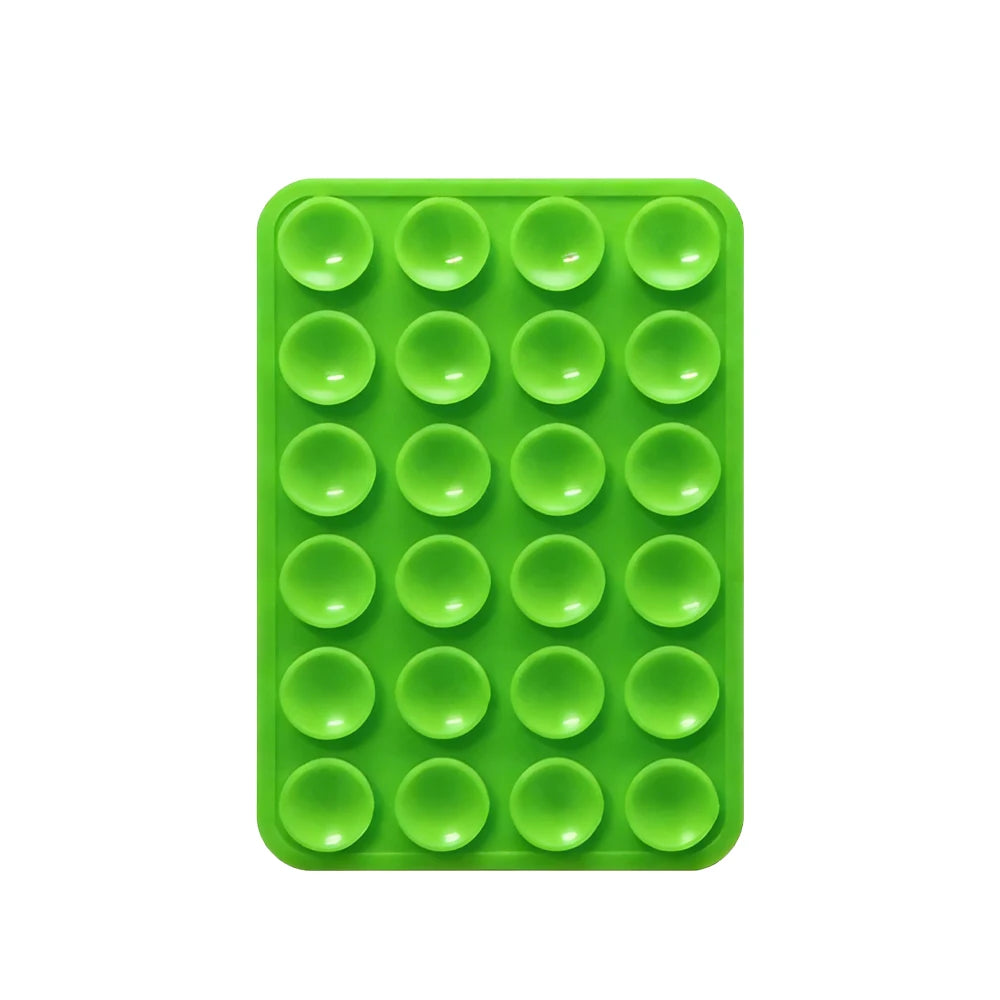 Double-Sided Suction Cup Phone Mount, Silicone Suction Phone Case Adhesive Sticky Phone Grip Hands-Free Phone Grip Phone Stand Qme green