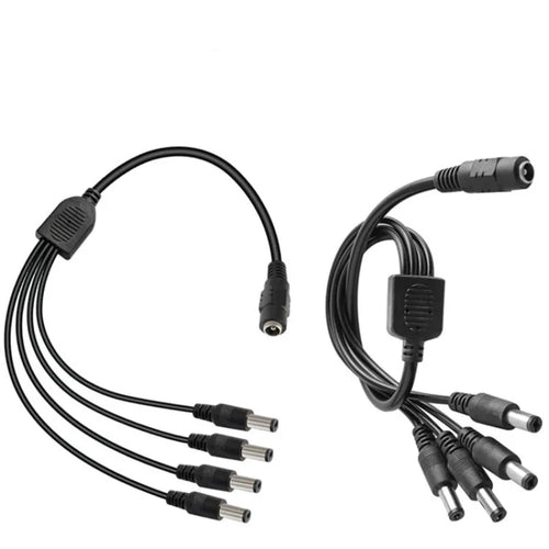 5PCS Security 1 to 4 DC Cable DC1 Splitter 4 Power Cord 40cm 2-Core Electrical Equipment Internal Wire Qme