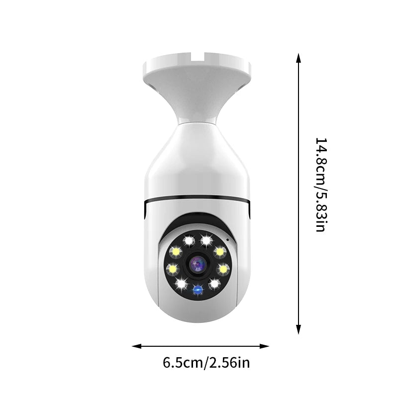 Bulb Surveillance Camera Full Night Vision Automatic Human Tracking Qme