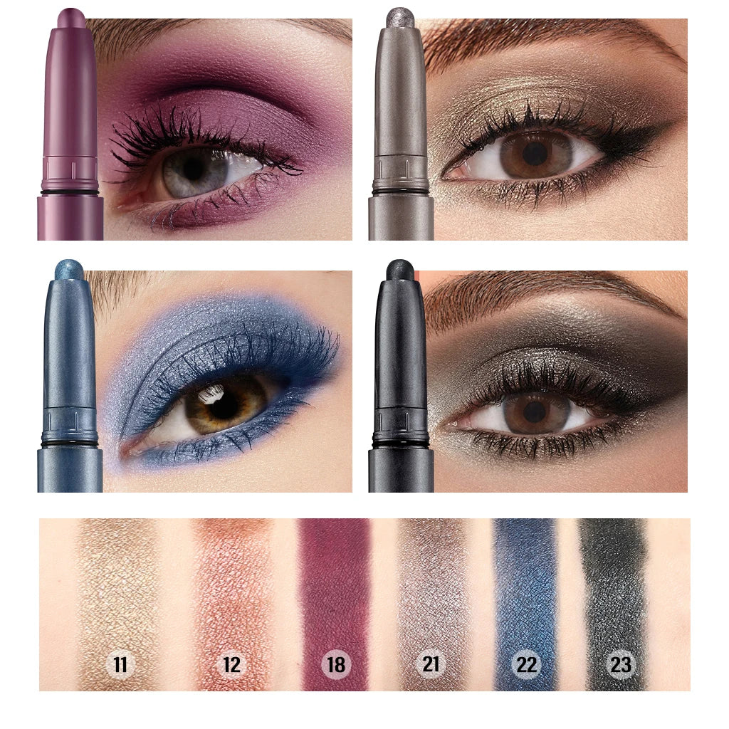 Smoke Rose Eyeshadow Pencil Glitter High-gloss Silkworm Liner Pen Highlighter Bronze Shimmer Matte Eye Shadow Stick Makeup Qme