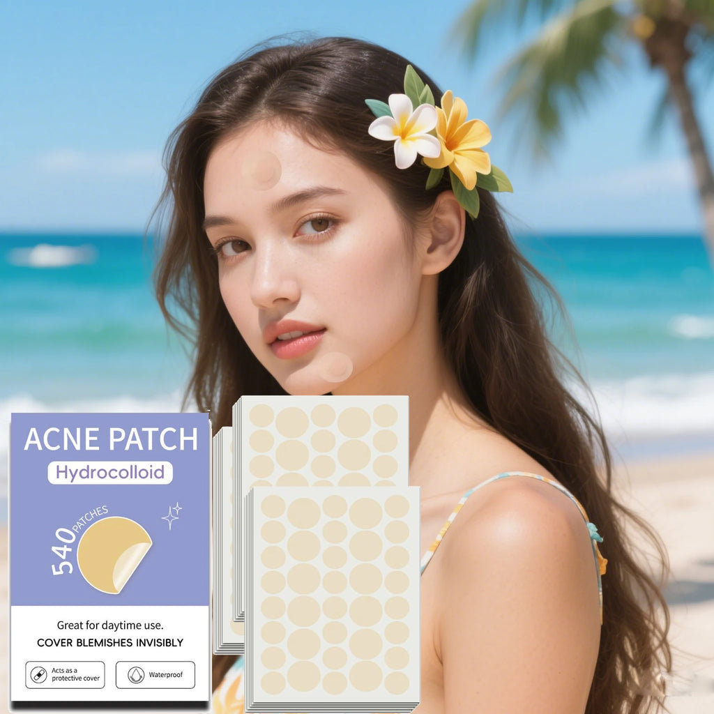 Mixed Sizes Hydrocolloid Acne Pimple Patches Invisible Circle Star Qme