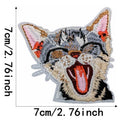 Cat Patches Clothing Iron Embroidered Patch Applique Accessories Qme 2pcs