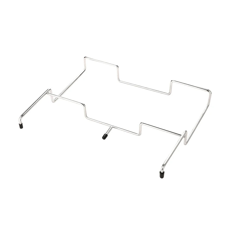 Portable Storage Grid Picnic Table Stand Outdoor Camping Barbecue Qme silver
