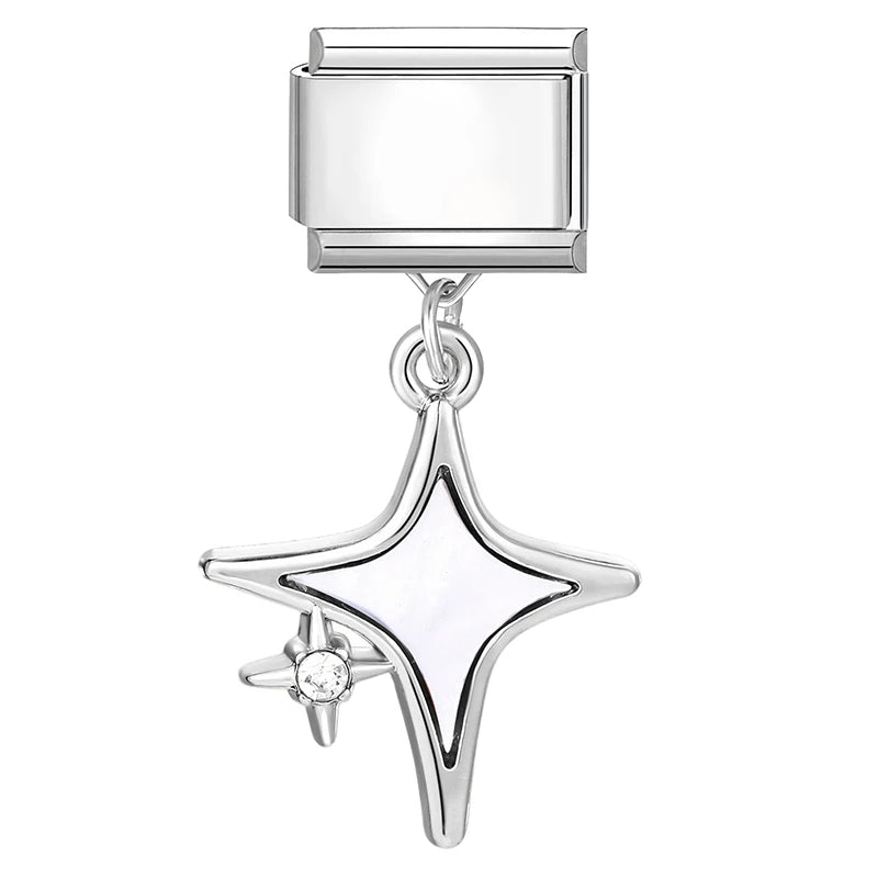 2026 Fashion Sliver Sunflowers Pendant Italian Charm Link Fit
