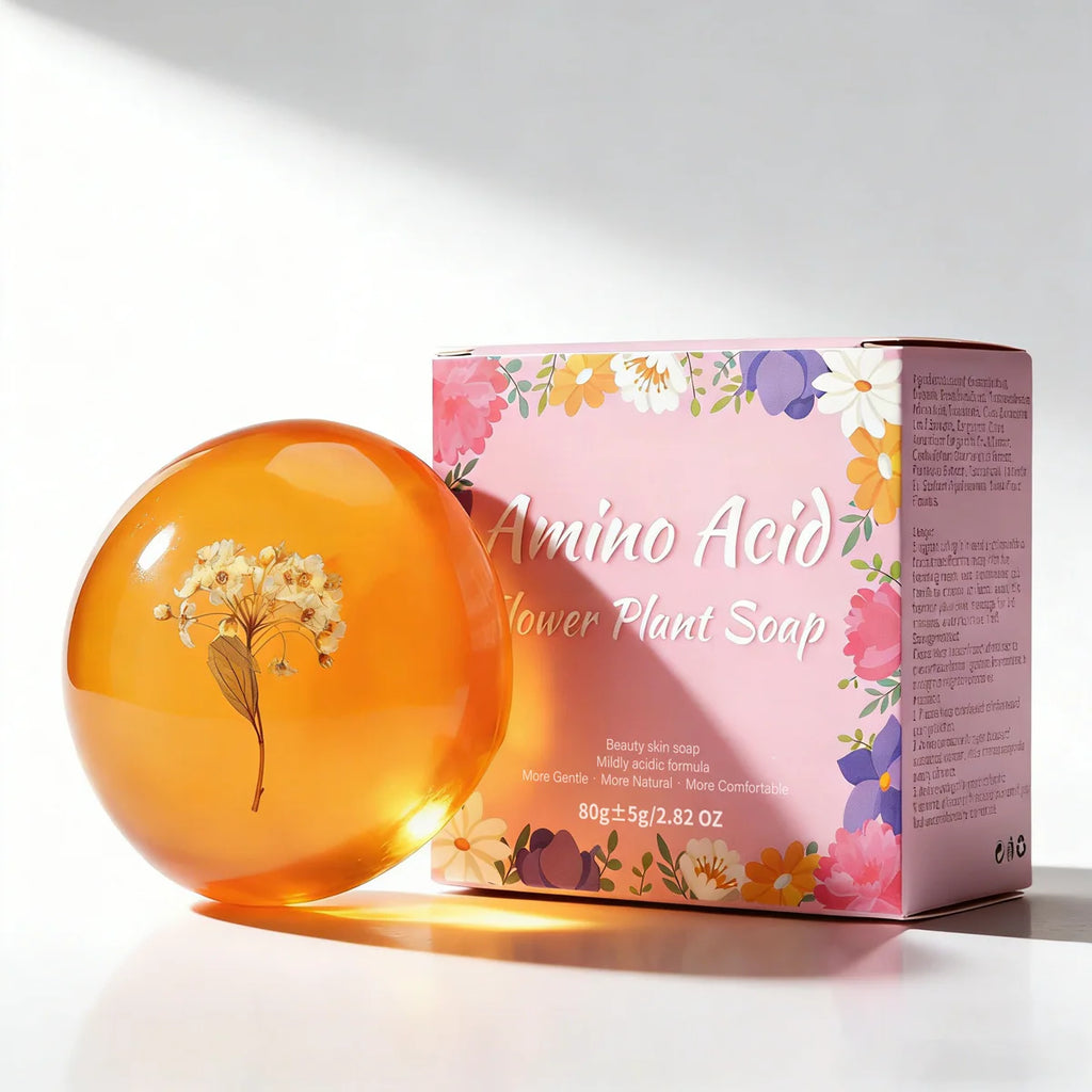 Natural Handmade Amino Acid Flower Soap Coconut Oil Moisturizing Qme