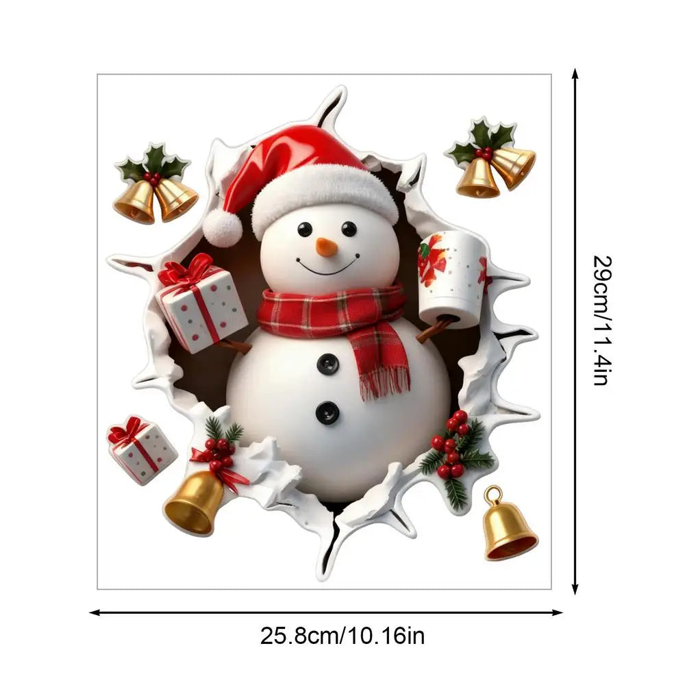 Christmas Wall Decals Cute Reindeer Removable Cartoon Decals Christmas Wall Stickers Decor For Winter School Class Room Bedroom Qme Style A