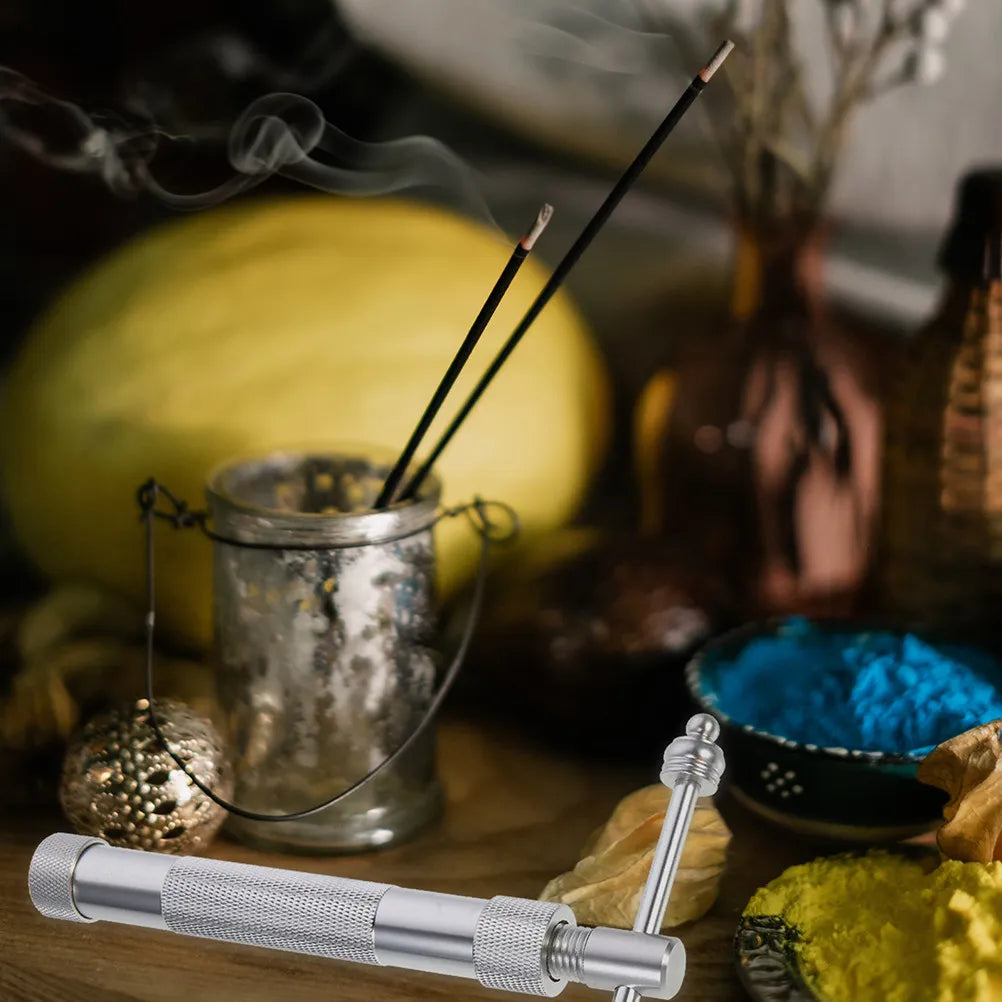 Manual Incense Stick Maker Tool Aluminum DIY Incense Squeezing Device Easy to Use Clean and Store Perfect for Living Room Hotel Qme