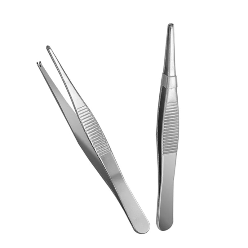Professional Straight Tweezers Surgical Tissue Thumb Forceps Qme