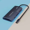 Usb High-speed Ms Multi-functional Cf Card Reader, Sd Aluminum Alloy Tf Computer Six-in-one Xd Card Reader Qme Type c 6-in-1