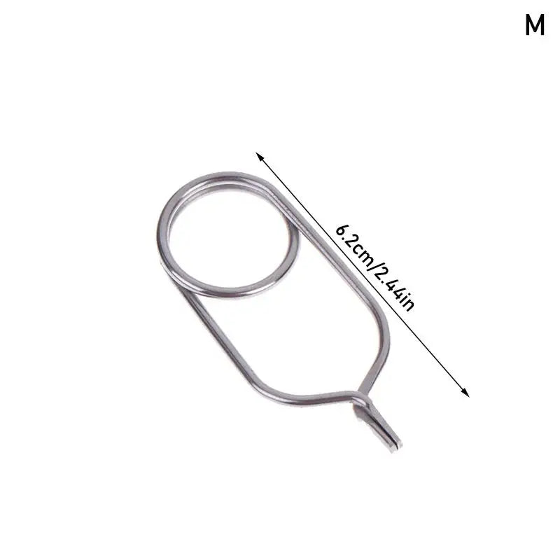 Stainless Steel Hackle Pliers Fly Tying Tool Clips Feather Wrapping Qme M