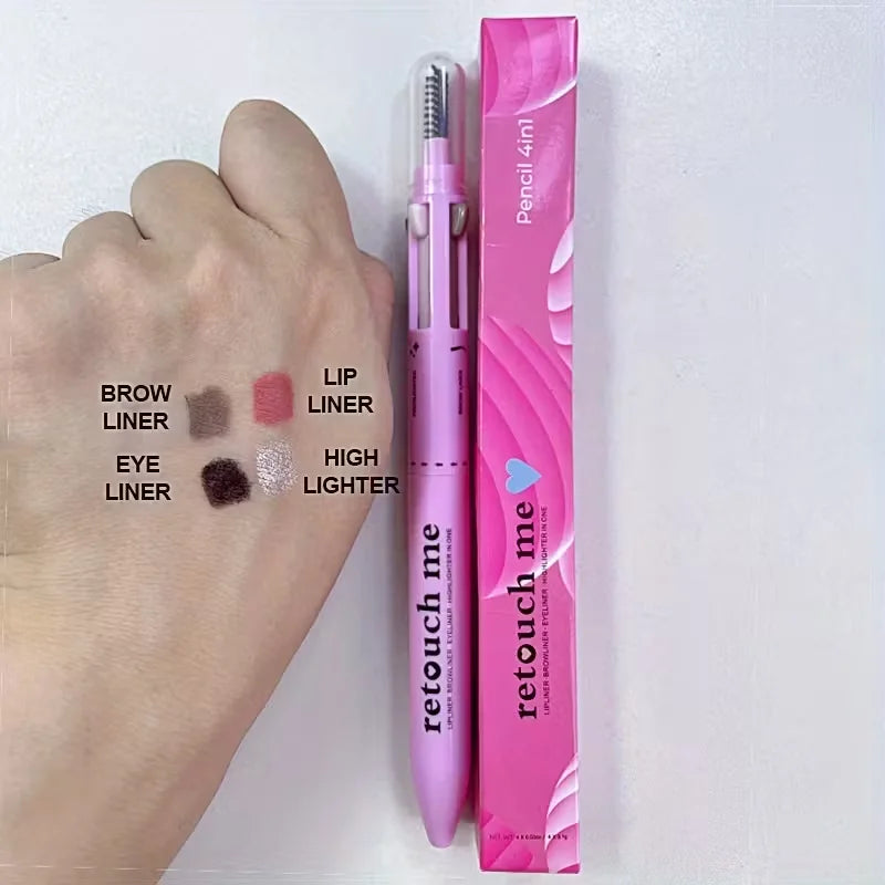 4-in-1 Multifunctional Makeup Pen Lip Liner Eyeliner Highlighter Qme 01