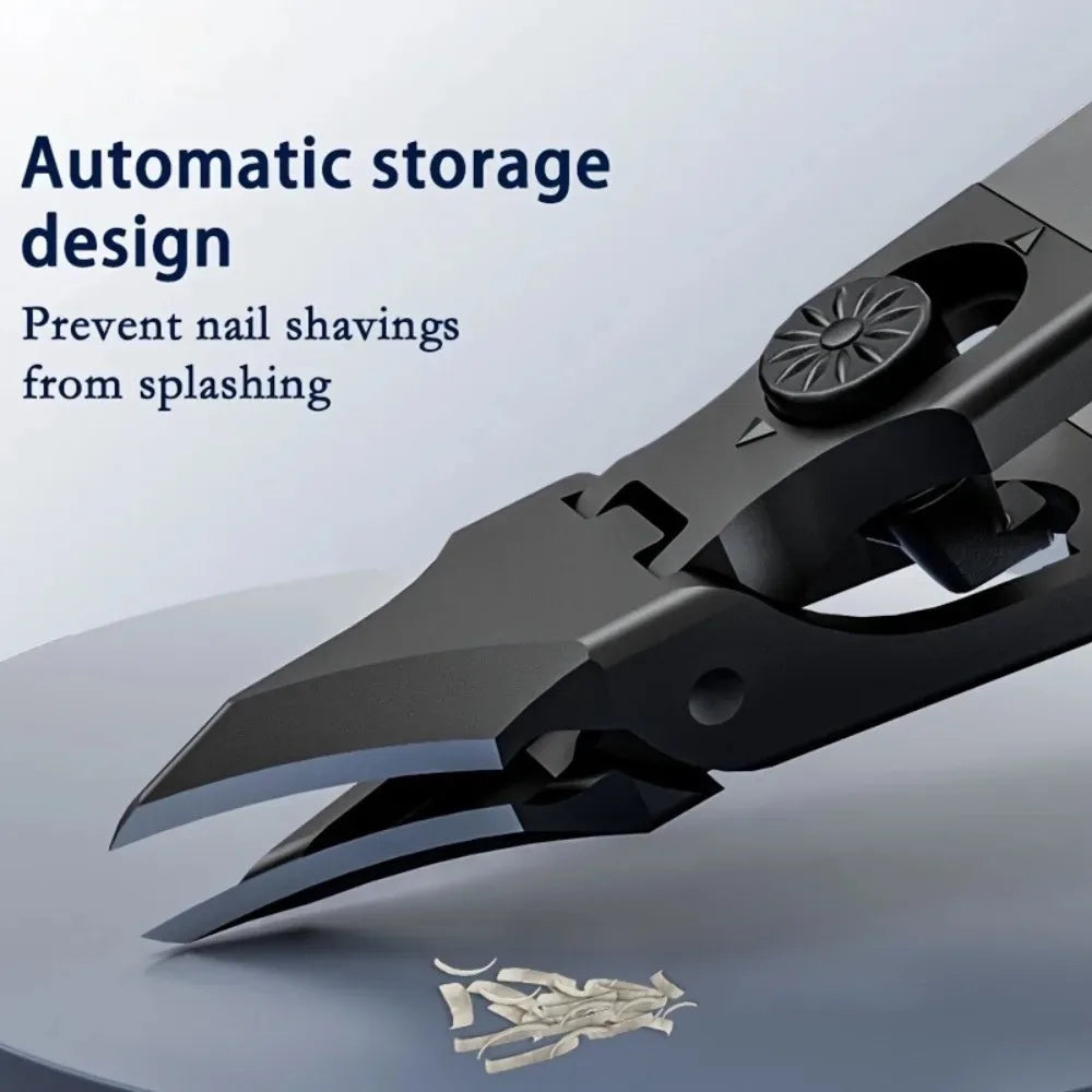 Professional Slanted Nail Clippers Sharp Stainless Steel Wide Opening Qme