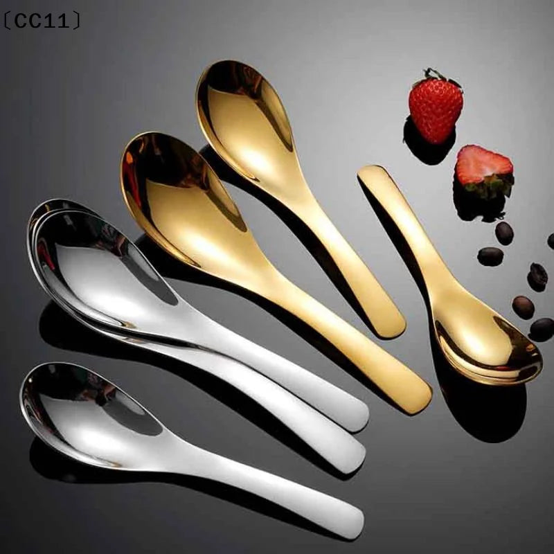 304 Stainless Steel Serving Spoons Rust-resistant Long Handle Easy Qme