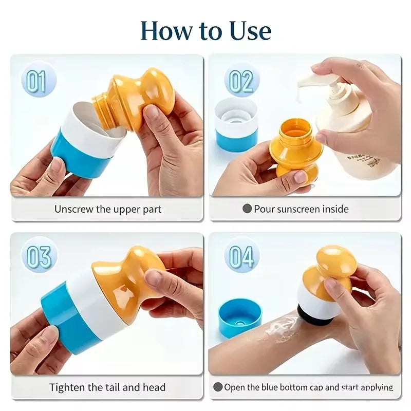 High-quality Refillable Sunscreen Applicator Lotion Dispenser Bottle Qme